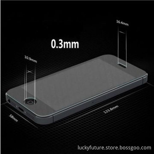 Tempered-glass screen film for iPhone 5S, highly sensitive membrane